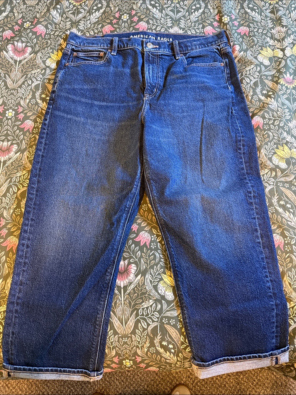 American Eagle Outfitters Super High Ankle Straight Jeans